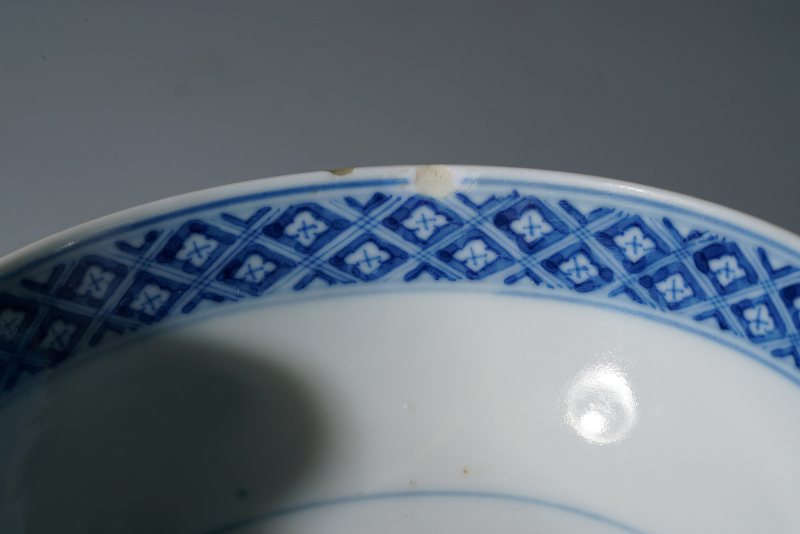 清光绪 青花云鹤八卦纹碗 - 图13