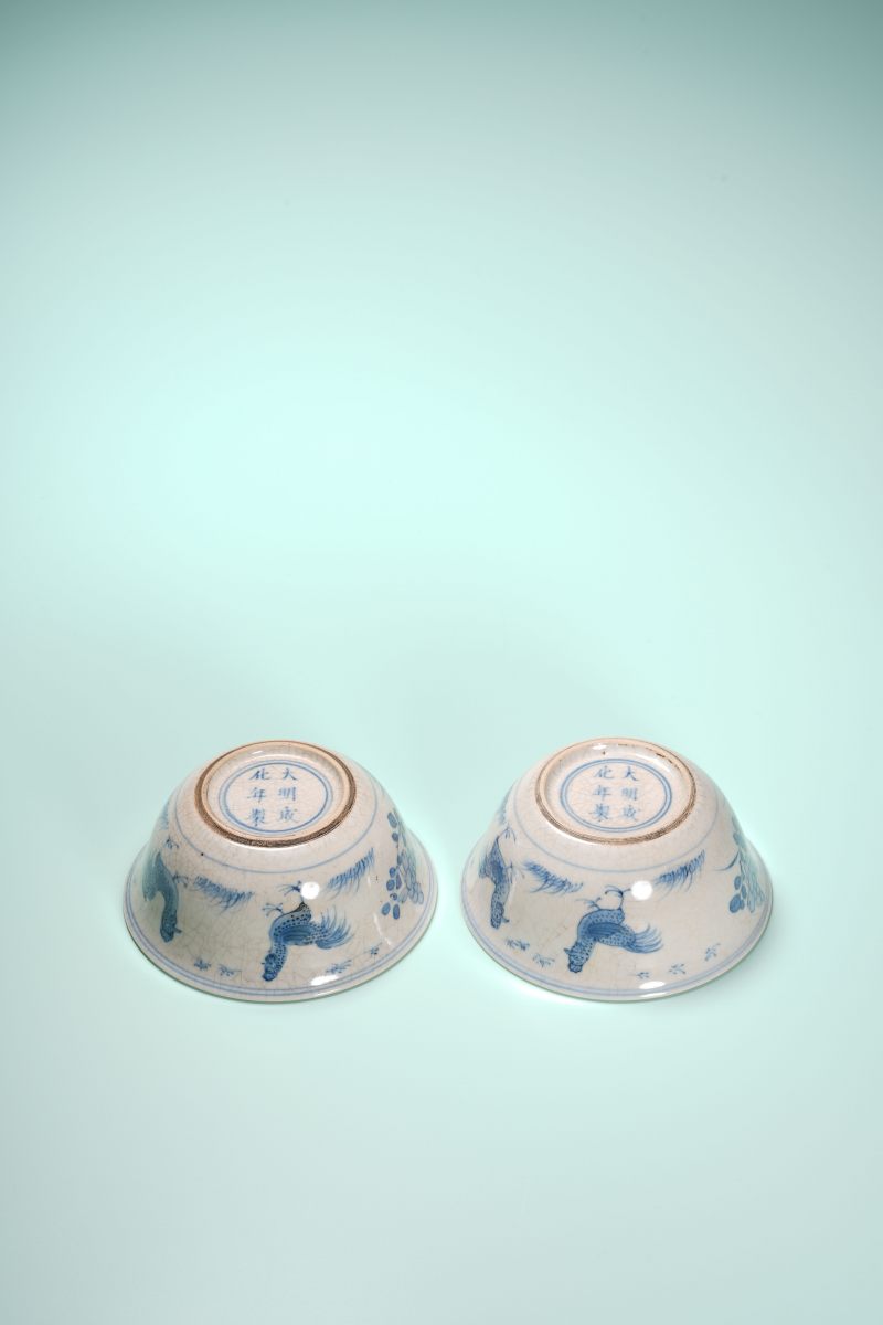 清中期 浆胎青花鸡缸杯 - 图7