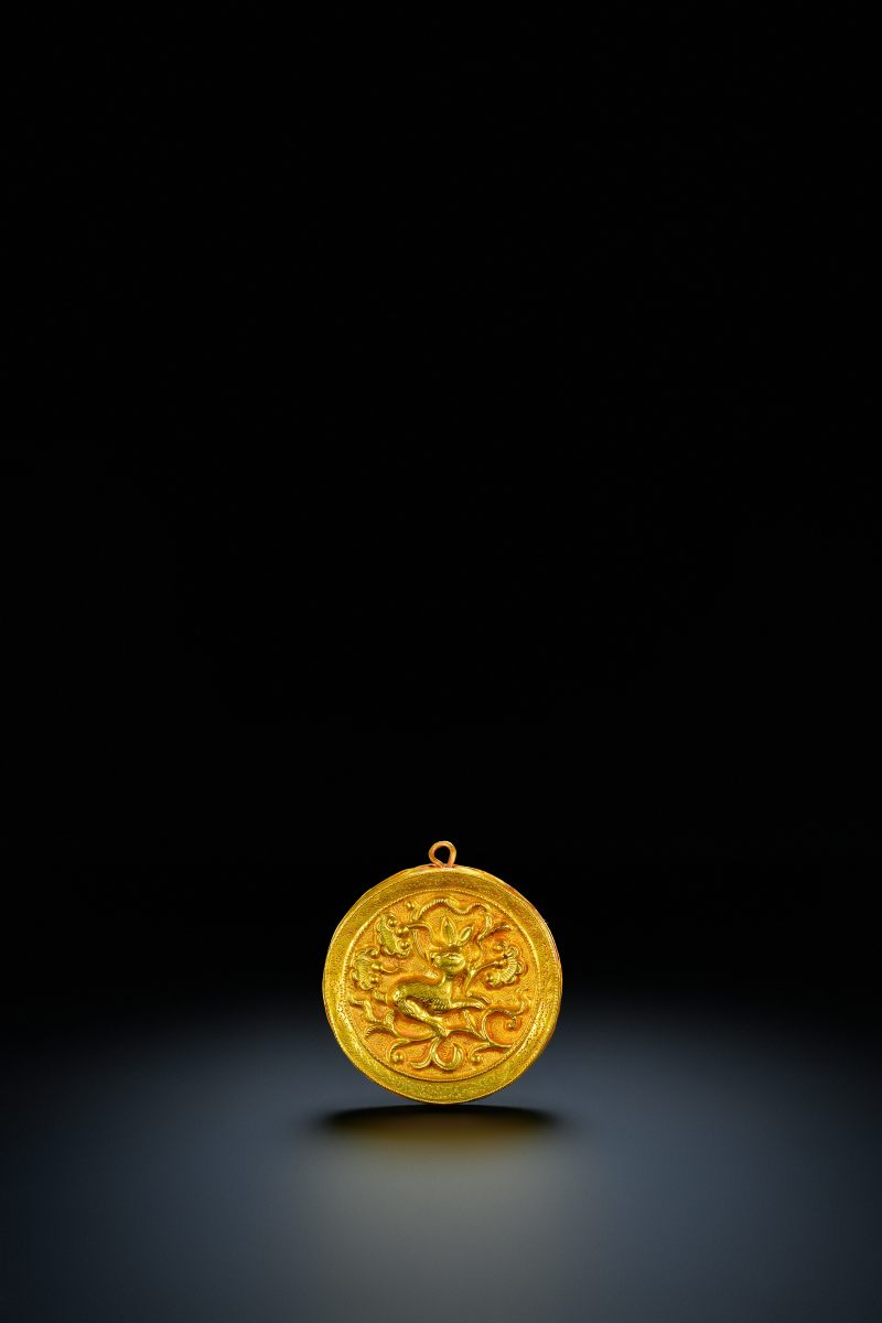 明 金兔衔灵芝诗文饰 - 图4