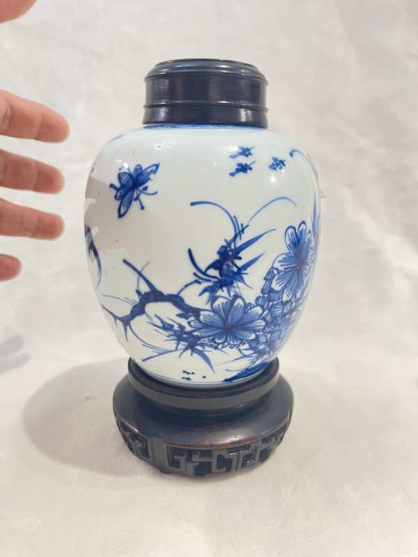 青花花鸟纹罐 - 图4