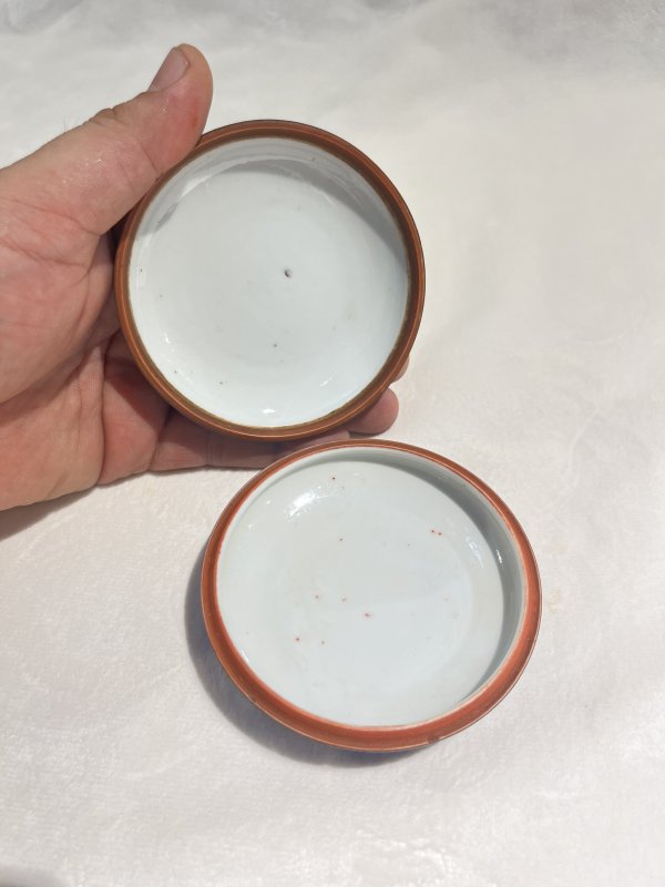 洒蓝釉印盒 - 图8