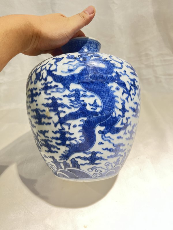 青花云龙纹太白尊 - 图3