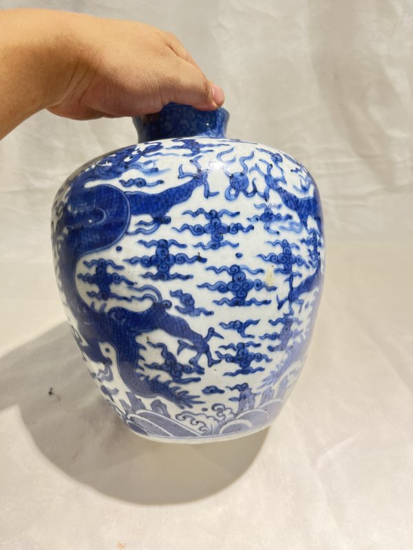 青花云龙纹太白尊 - 图4