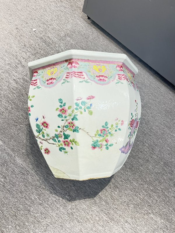 粉彩富贵牡丹花鸟纹缸 - 图7