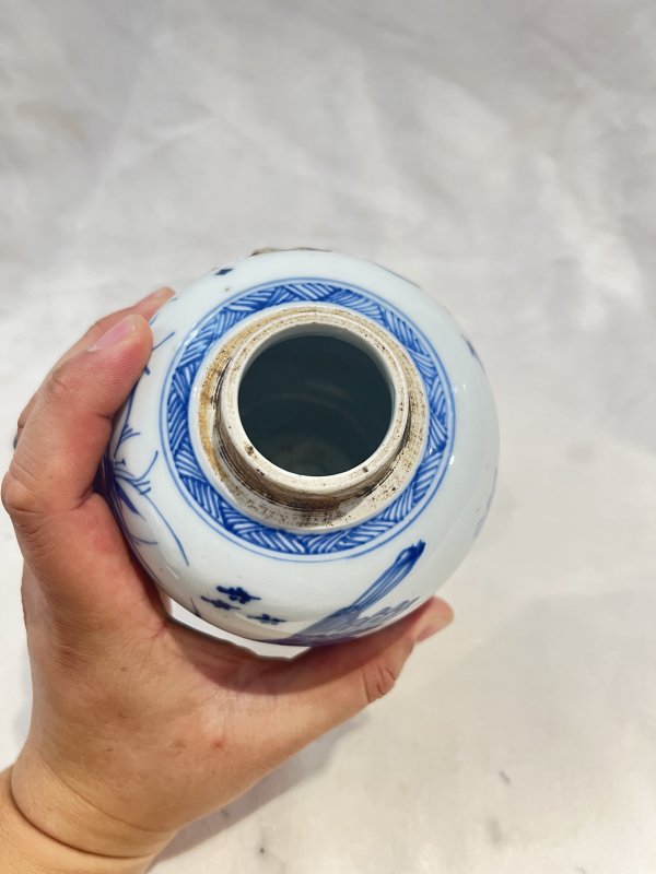 青花花鸟纹罐 - 图8
