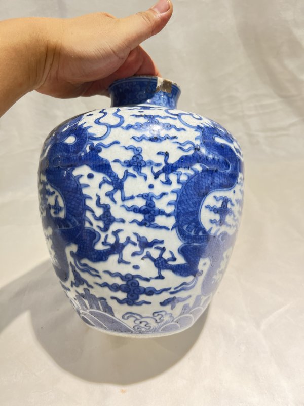 青花云龙纹太白尊 - 图5