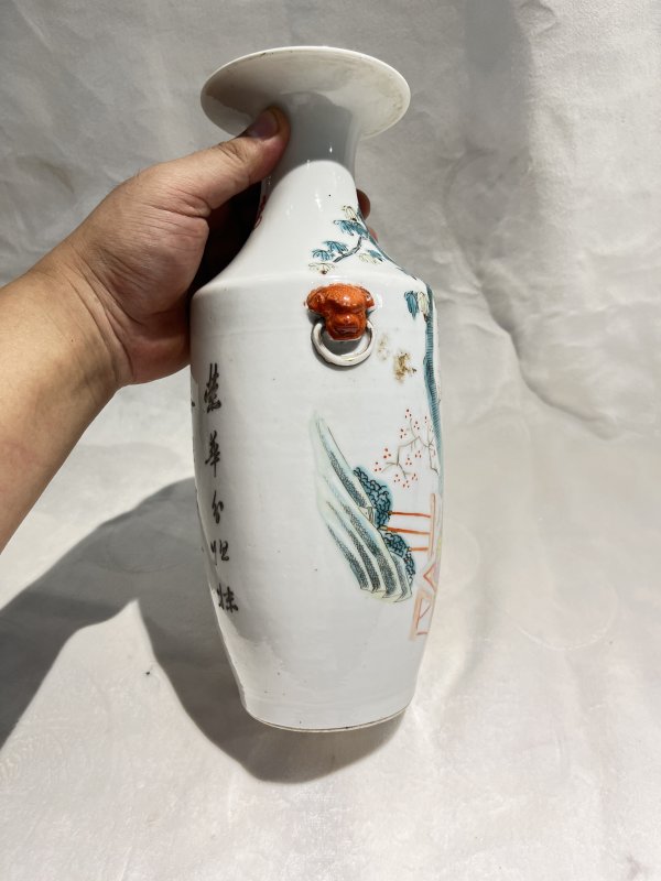粉彩仕女纹瓶一对 - 图13
