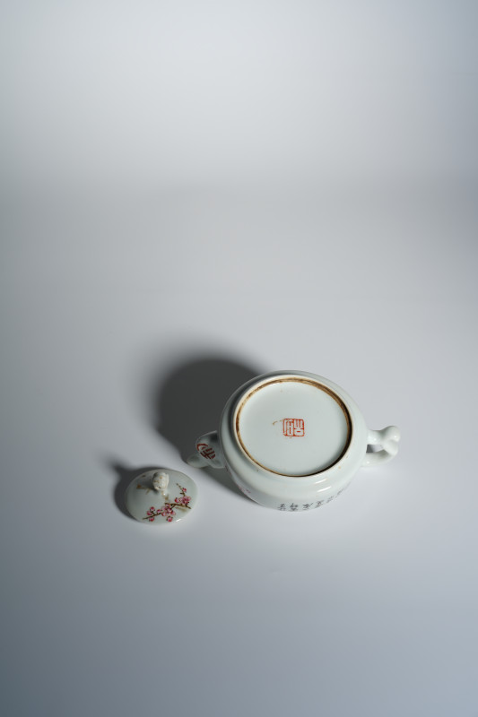 田鹤仙梅花茶壶 - 图2