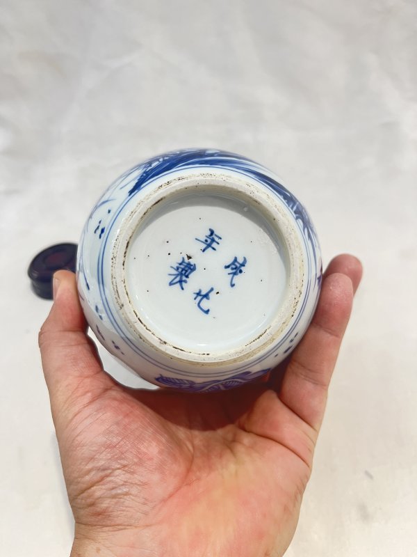 青花花鸟纹罐 - 图9