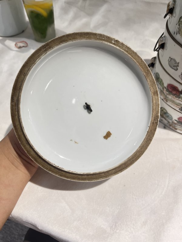 浅绛彩博古诗文叠盒一套 - 图6