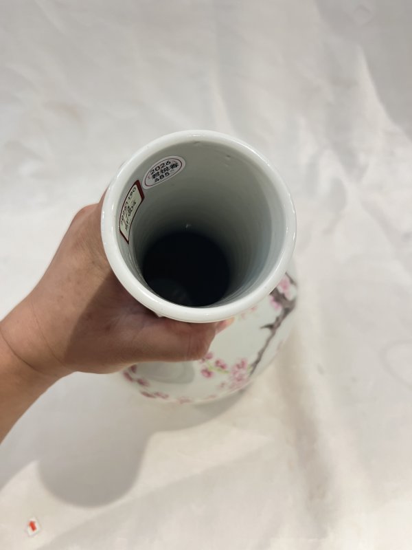 粉彩梅花纹天球瓶 - 图8