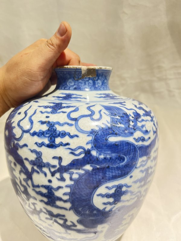 青花云龙纹太白尊 - 图7