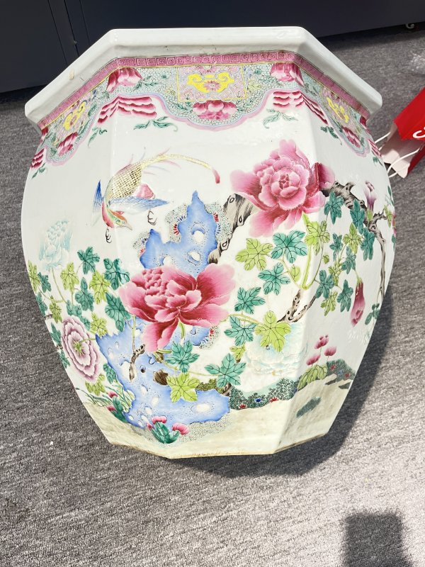 粉彩富贵牡丹花鸟纹缸 - 图9