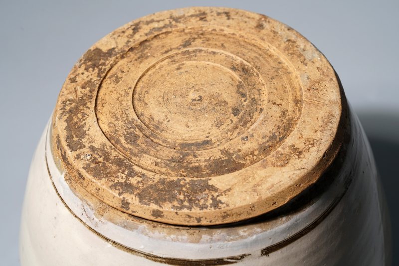 明 白地褐彩墨竹纹罐 - 图12