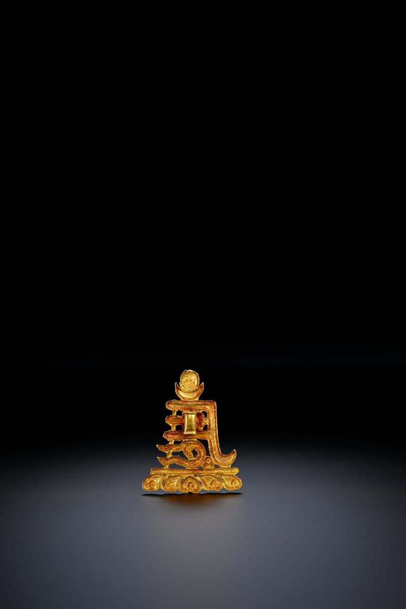明 金梵文种子字饰件 - 图6