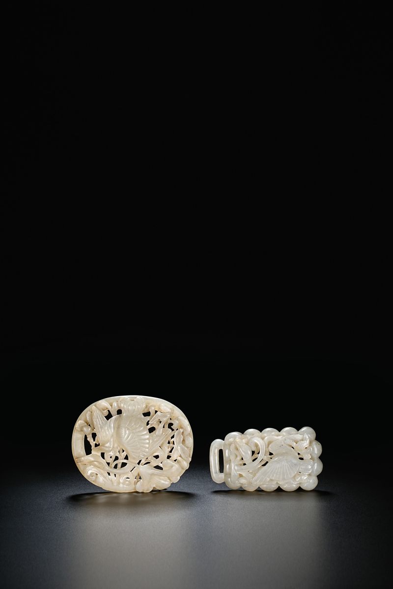 元 白玉春水图绦环、提携一套二件 - 图4