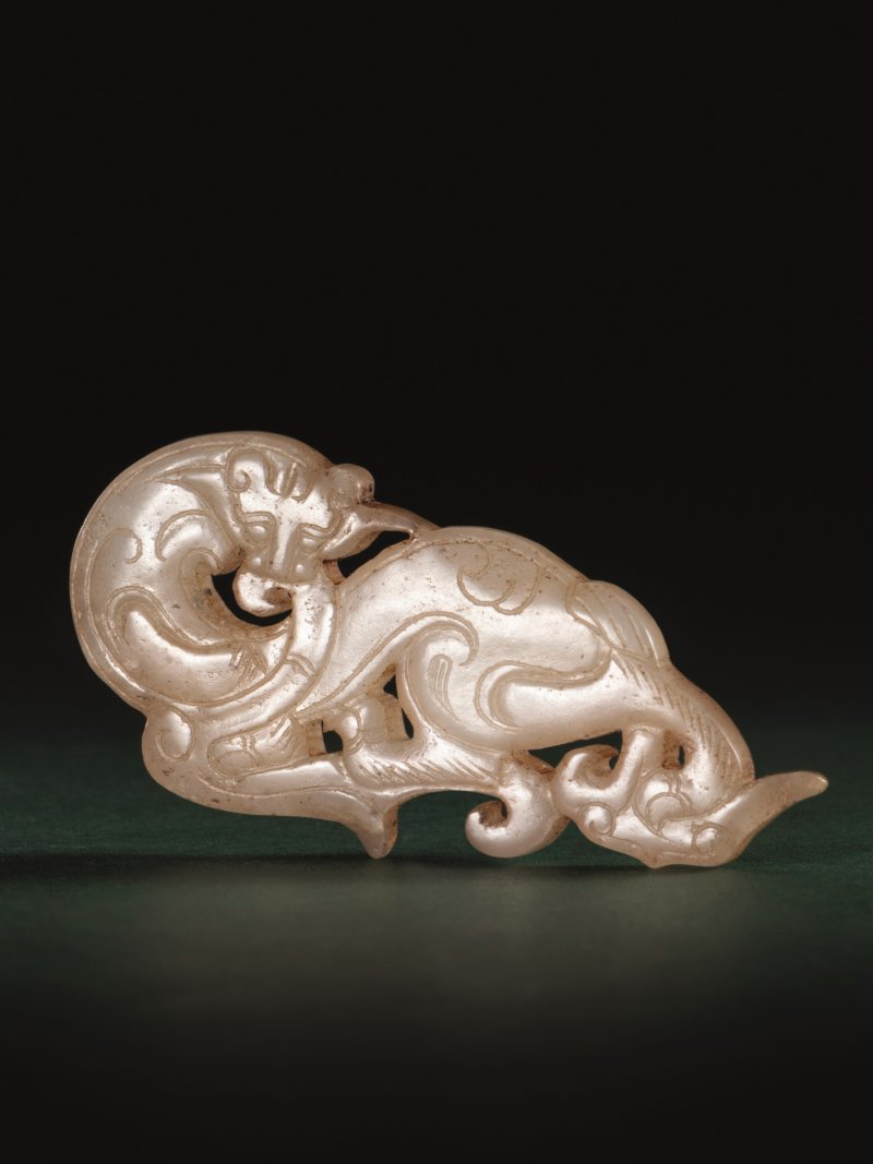 明 白玉龙形珮