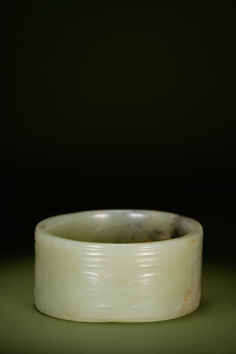 明 黄玉兽面纹琮式箍形器 - 图3