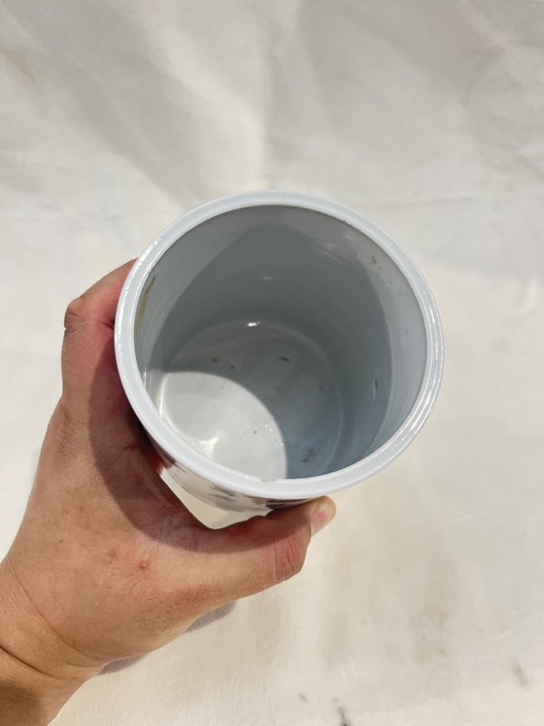 青花诗文笔筒 - 图7