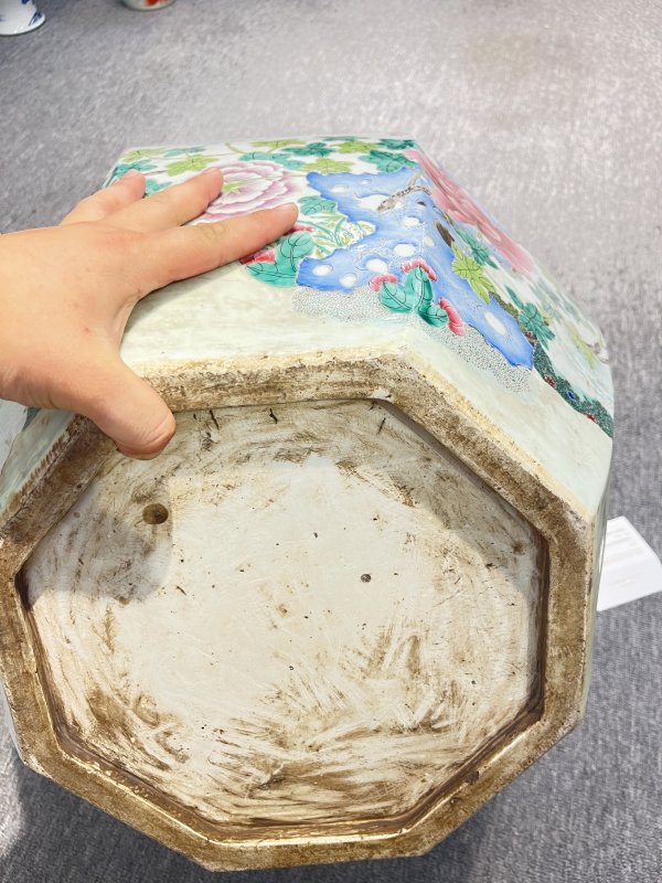 粉彩富贵牡丹花鸟纹缸 - 图12