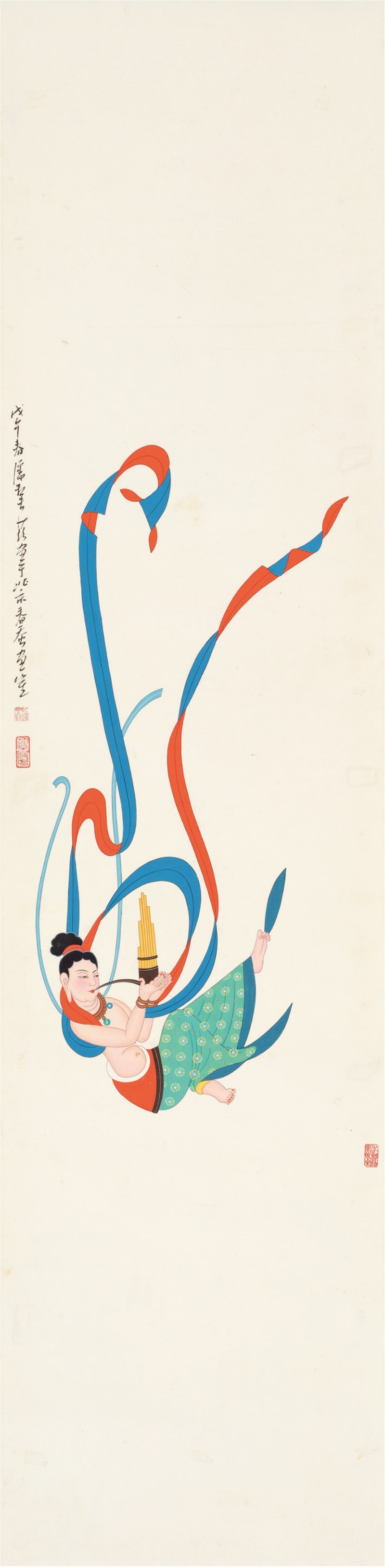 潘絜兹（1915～2002）飞天伎乐图