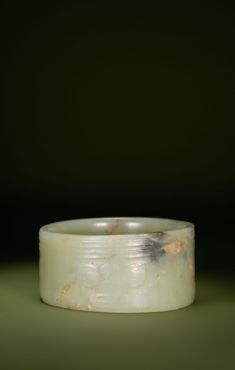 明 黄玉兽面纹琮式箍形器 - 图6