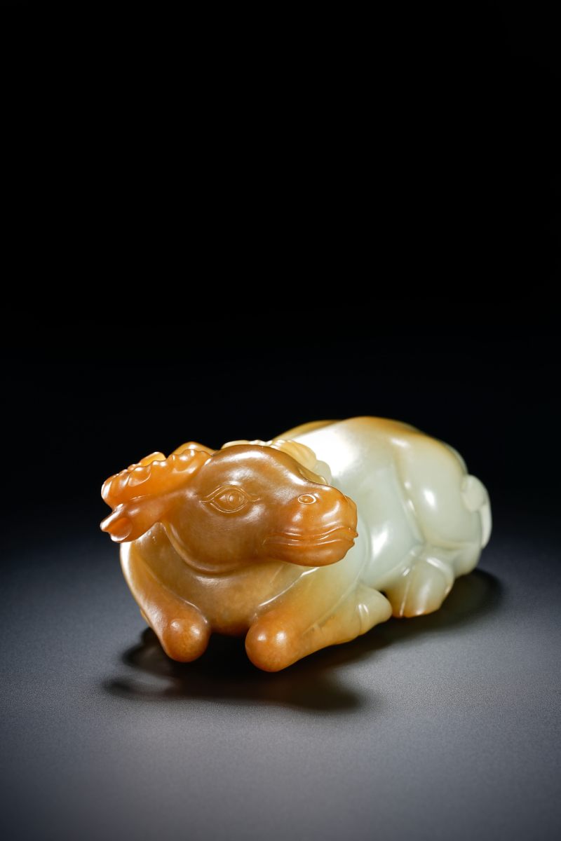 清 白玉红沁卧牛 - 图6