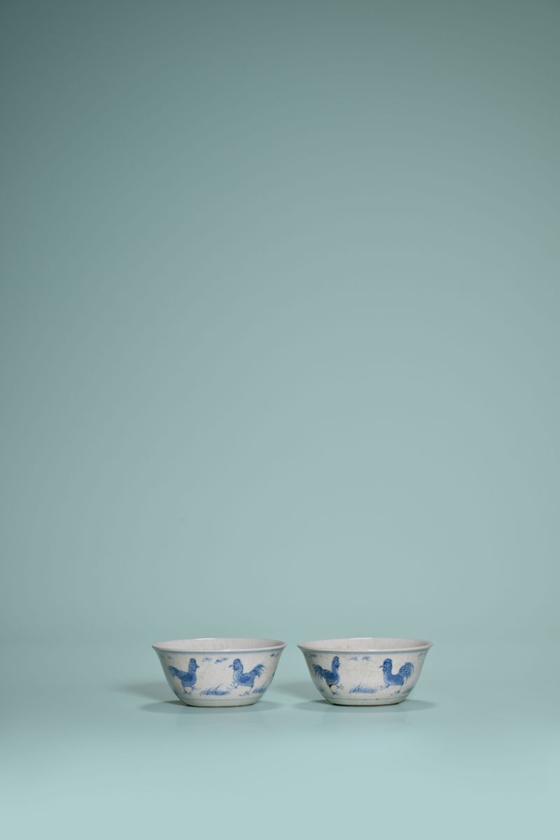 清中期 浆胎青花鸡缸杯 - 图5