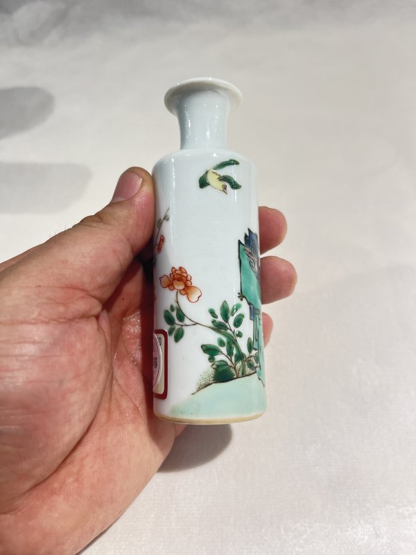 五彩花卉纹棒槌瓶 - 图6