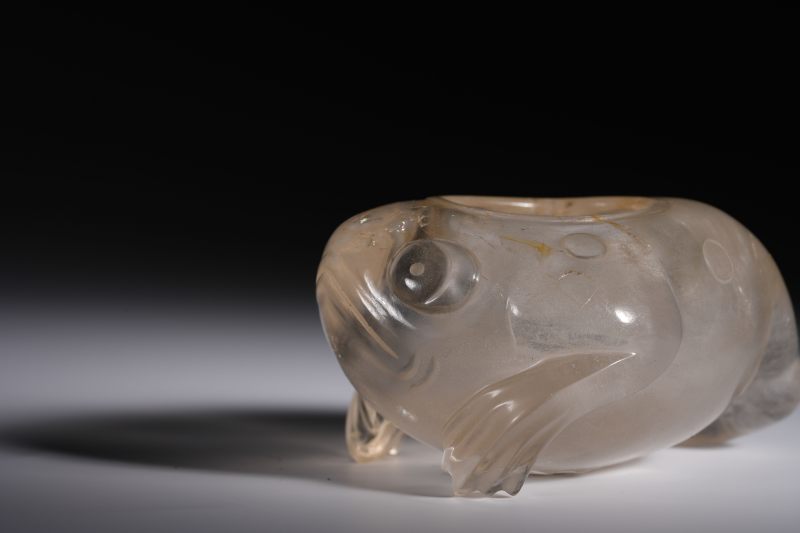 清中期 水晶三足金蟾水盂 - 图6