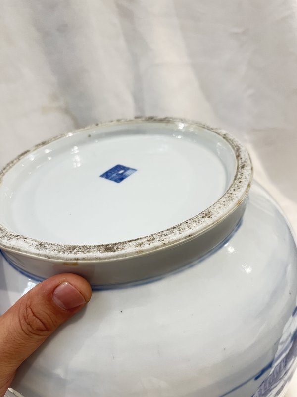 青花山水人物纹鹿头尊 - 图13