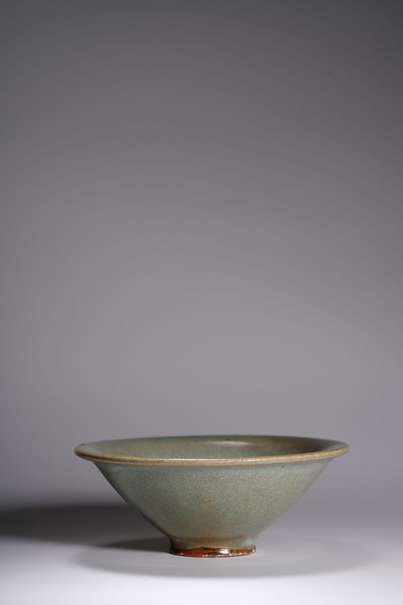 明 钧窑天蓝釉斗笠茶盏 - 图2