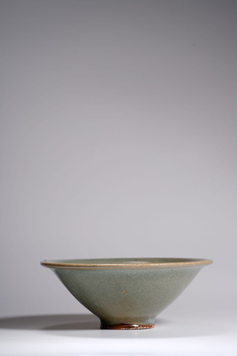 明 钧窑天蓝釉斗笠茶盏 - 图3