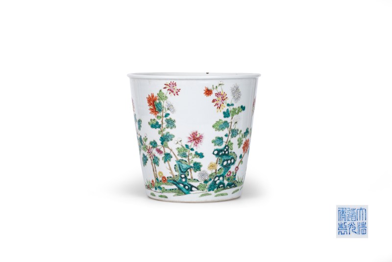粉彩花卉纹缸 - 图2