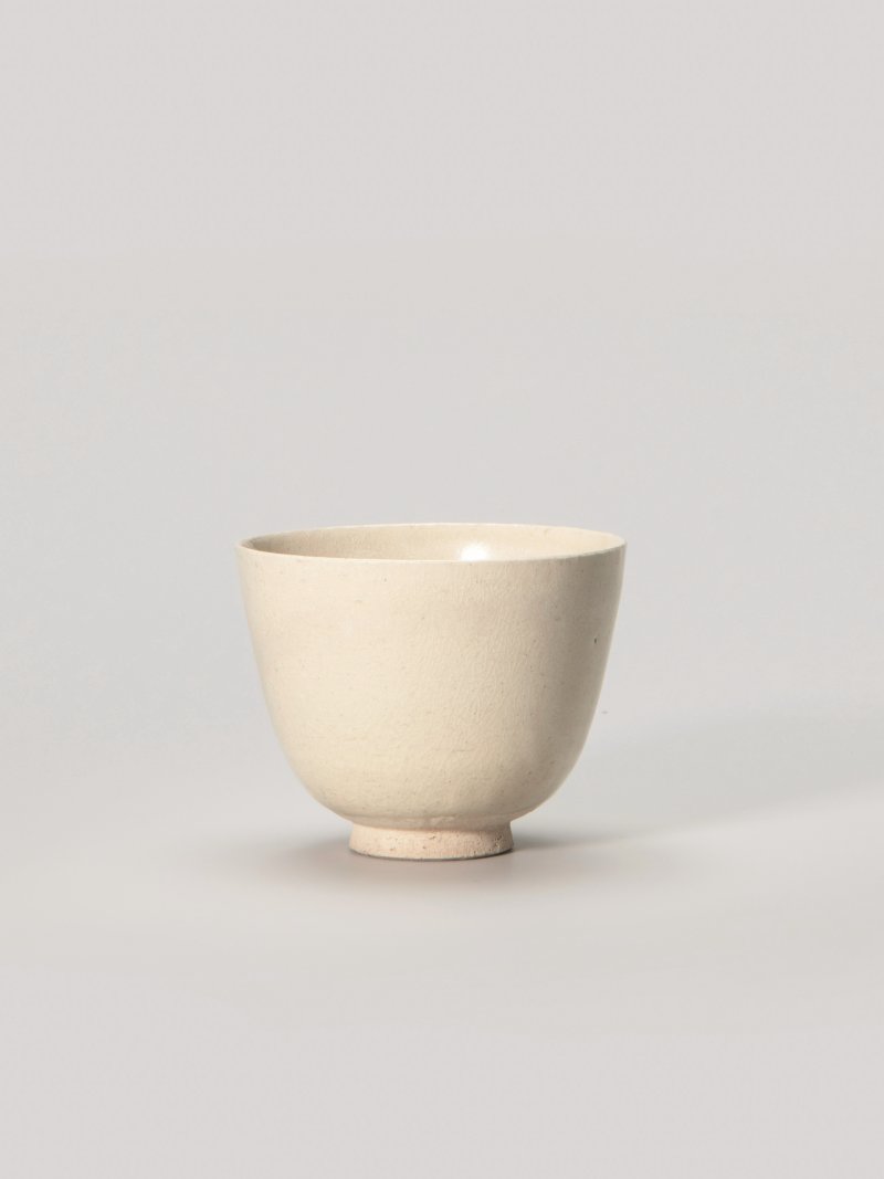 明 巩县窑白釉杯