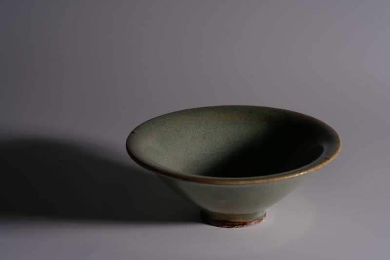 明 钧窑天蓝釉斗笠茶盏 - 图4
