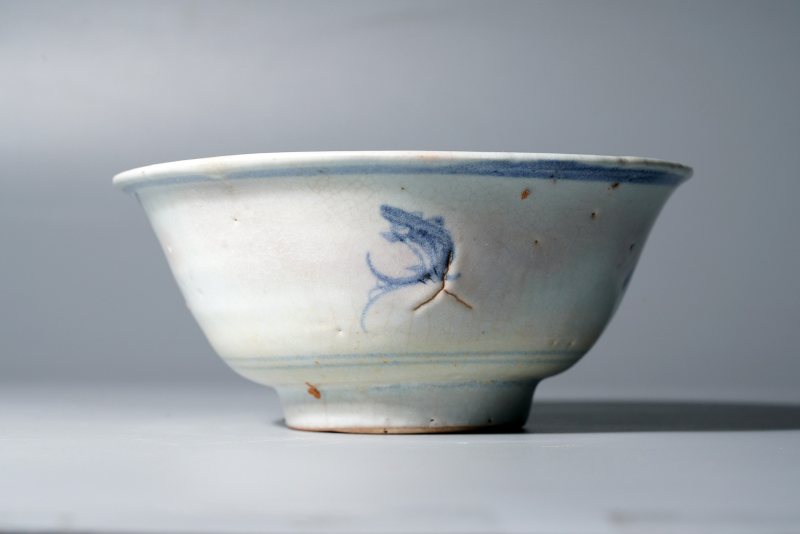 明中期 青花鱼纹碗 - 图3