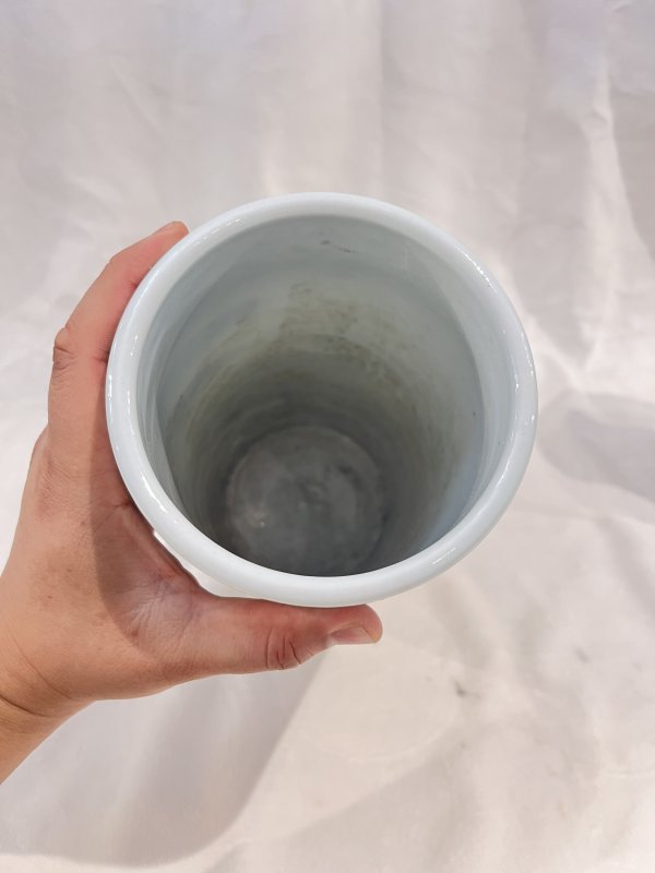 墨彩狮纹帽筒一对 - 图8