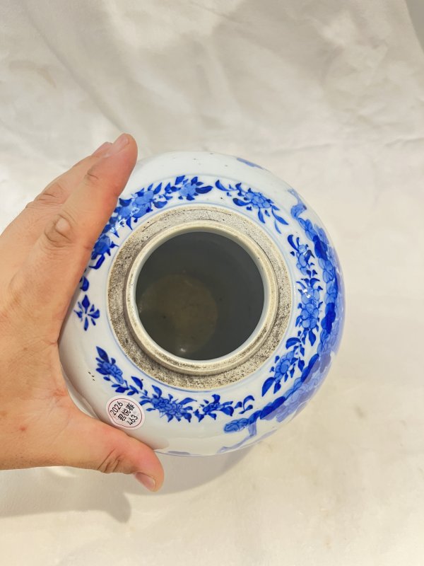 青花三娘教子纹罐 - 图7