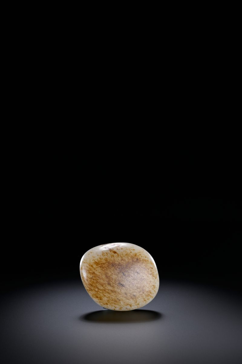 清 和田白玉秋梨皮籽料暖手 - 图5