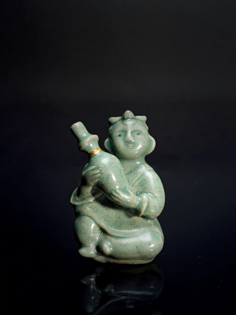 高丽青瓷大吉童子水滴
