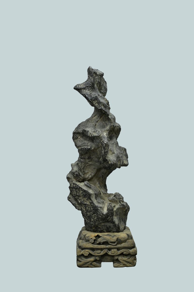 明 文碧峰铭灵璧石随形立峰 - 图4