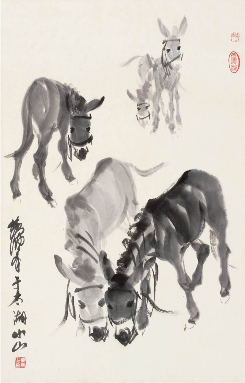 黄胄（1925～1997）五驴图