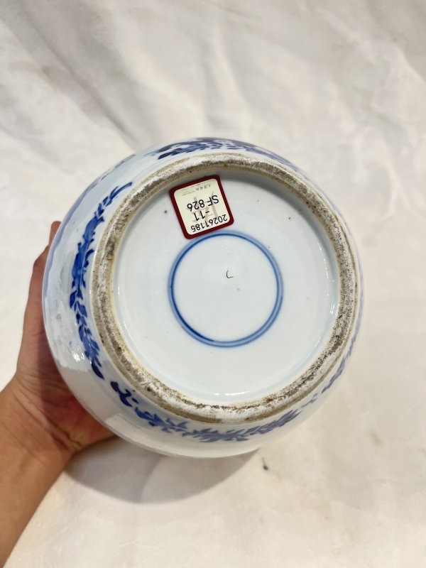 青花三娘教子纹罐 - 图8