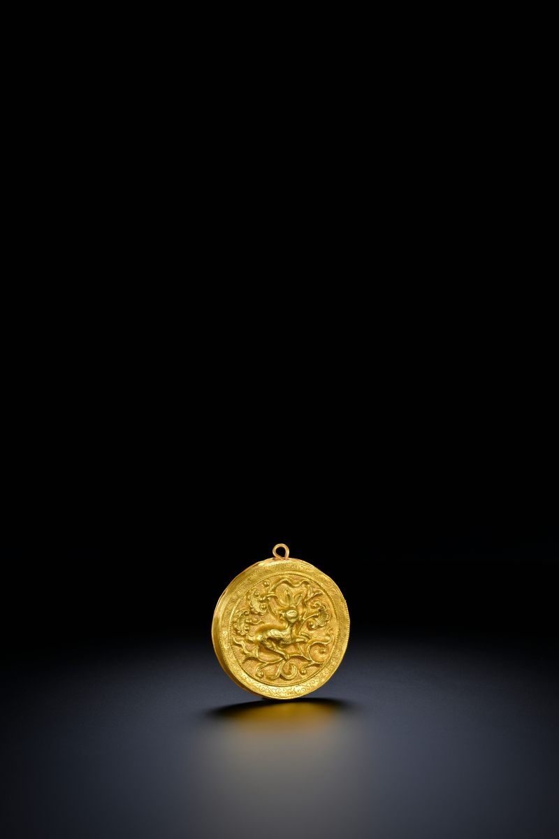 明 金兔衔灵芝诗文饰 - 图2