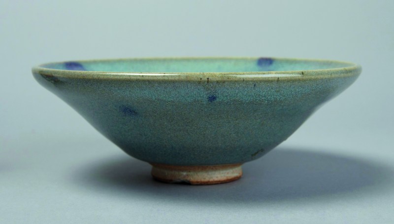 明 钧窑天蓝釉斗笠茶盏 - 图8