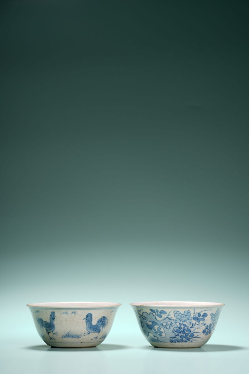 清中期 浆胎青花鸡缸杯 - 图2