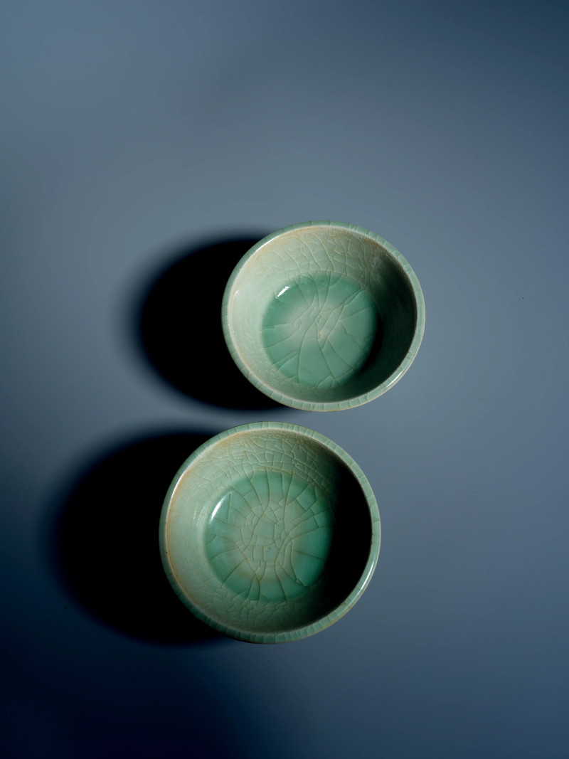 龙泉窑直边洗一对