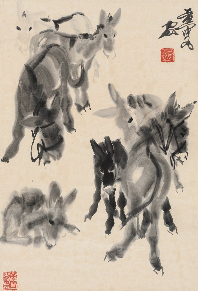 黄 胄 1925-1997 七驴图 - 图2