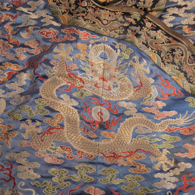    清 龍紋黃袍 - 图2
